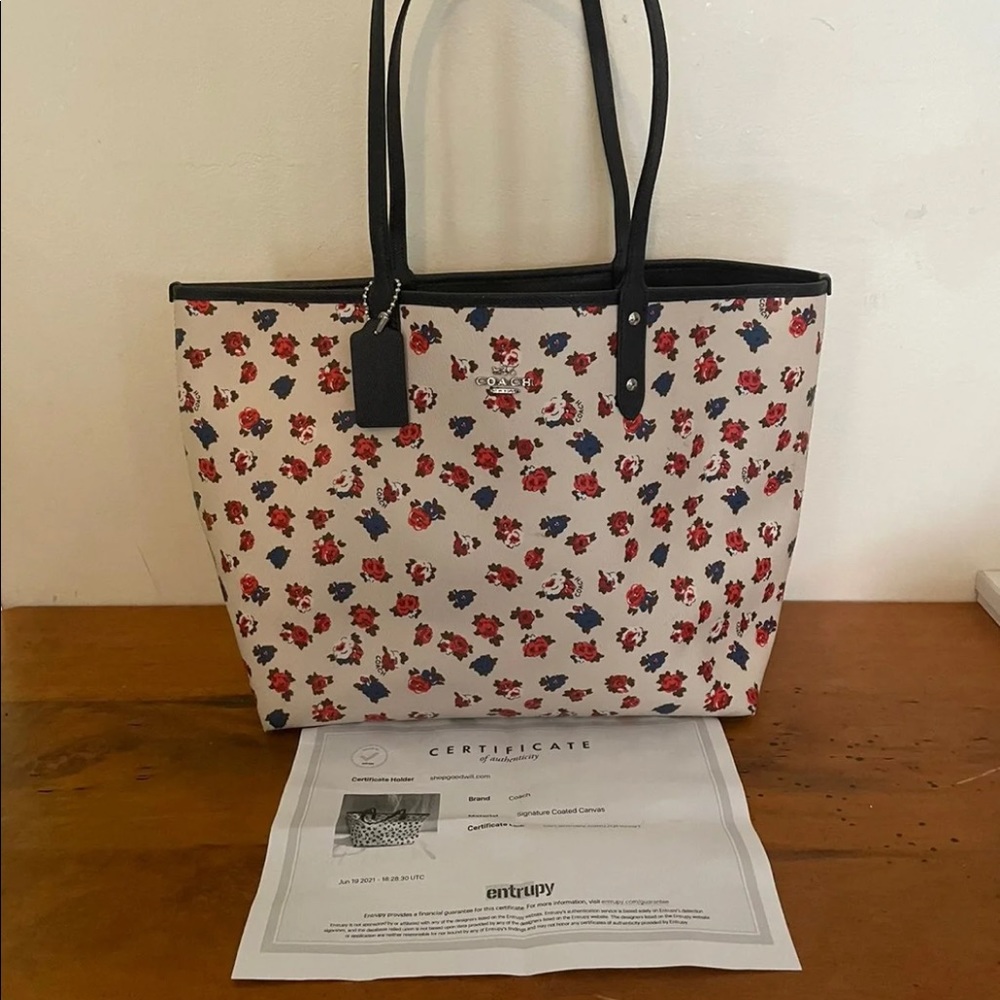 Coach Floral City Tote Bag